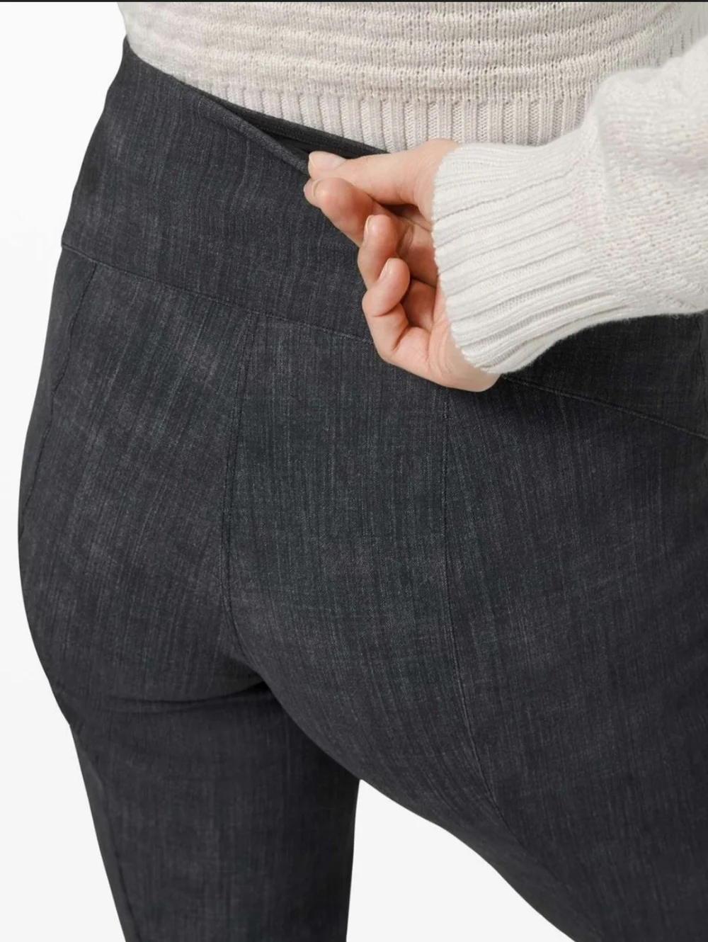 NEW Lululemon Here To There High-Rise Ankle 7/8 Pant Crosshatch Texture Black